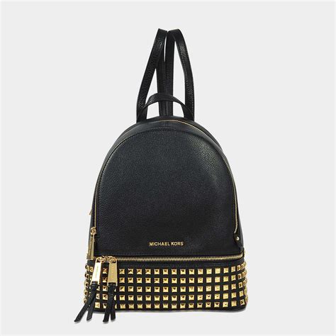 michael michael kors rhea medium pyramid stud backpack|rhea medium logo backpack.